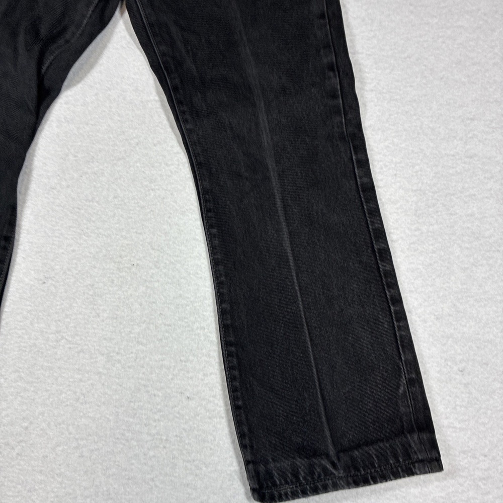 Levis 517 Mens Bootcut Jeans Faded Black Denim Pants 33x29 *Hemmed* Starched - Picture 4 of 15